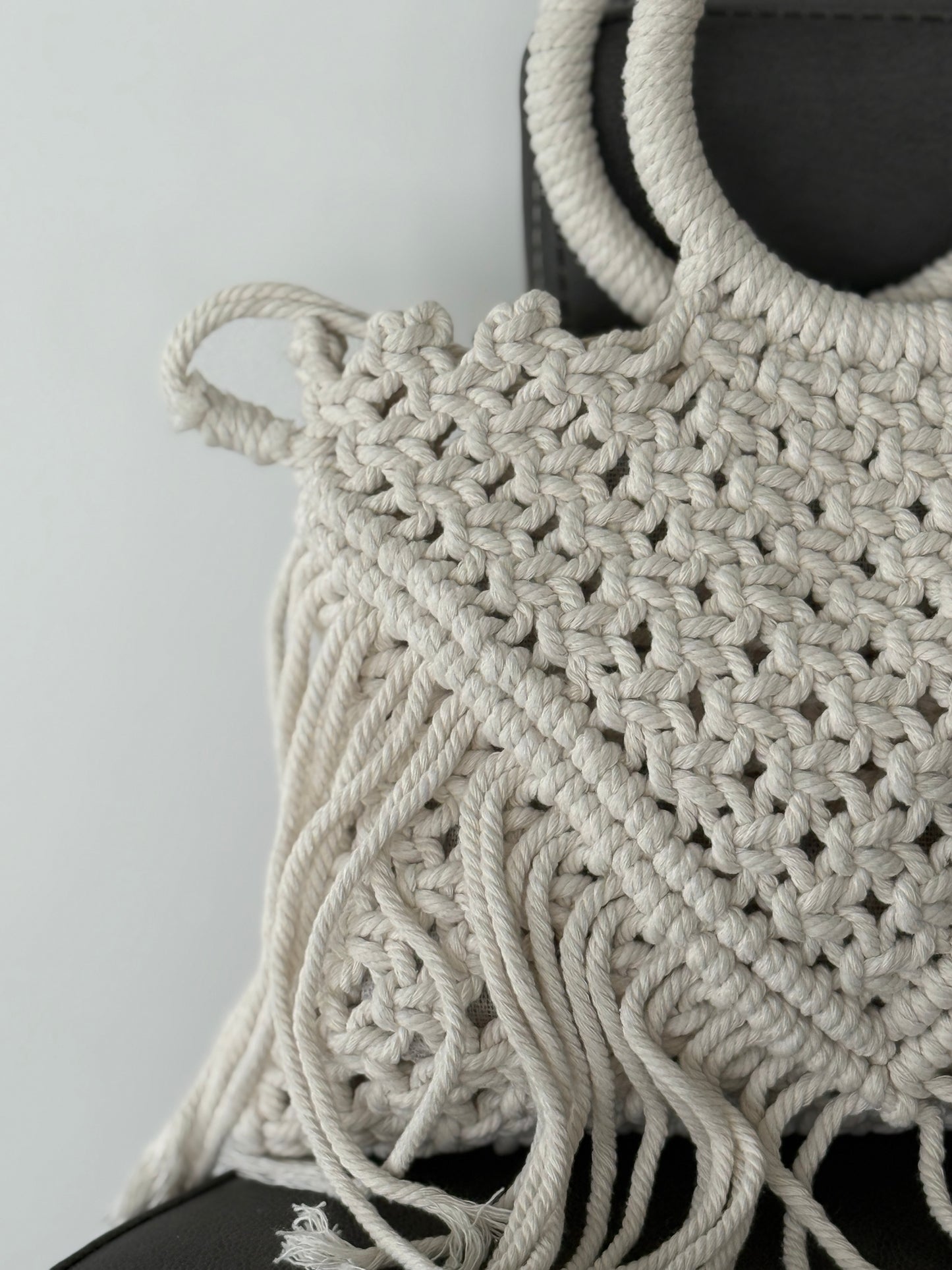 Suntrail Beige Macramé Bag