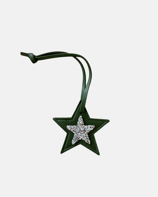 Luna Star Olive Green Charm