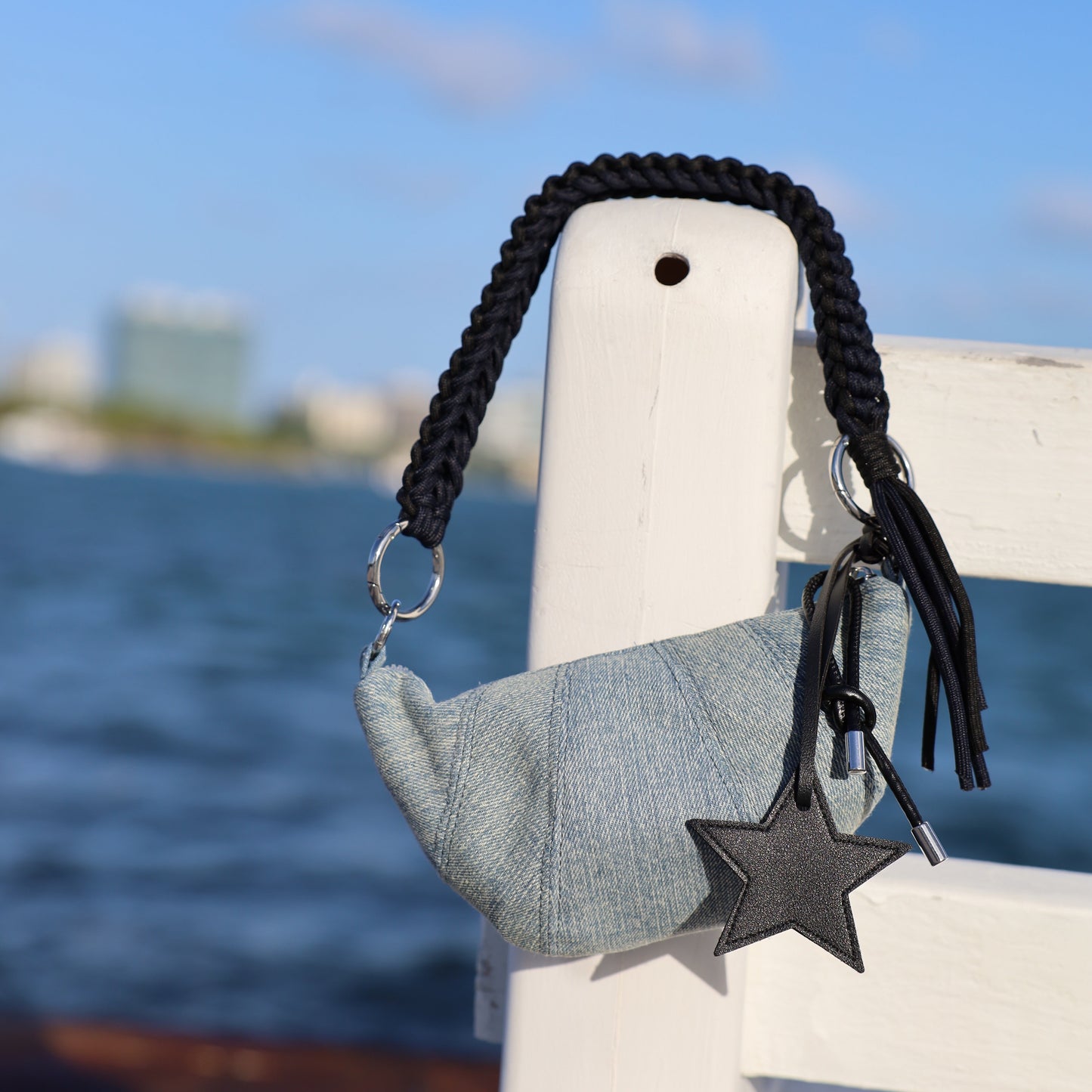 Denim Eclipse Shoulder Bag