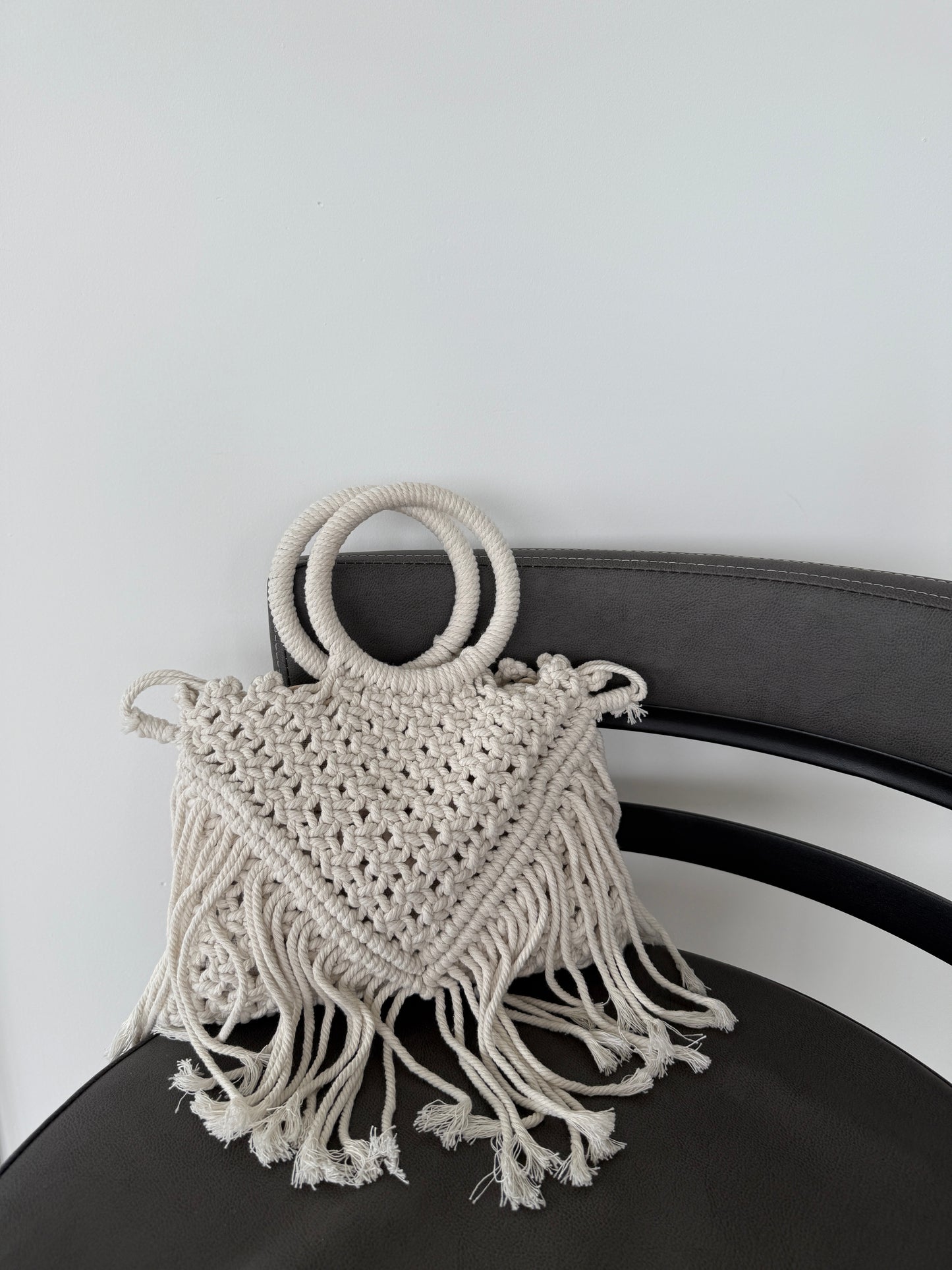 Suntrail Beige Macramé Bag